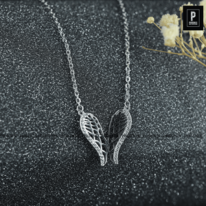 <b>Angel</b> Wing Pendant Necklace 925 Sterling Silver Diamond Look Pendant Women Elegant Jewelry Wholesale - Product Image 1