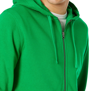เสื้อฮู้ดซิปสีเขียวสำหรับผู้ชาย ออกแบบเองได้ เสื้อฮู้ดซิปผู้ชาย - Product Image 6
