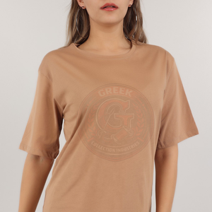เสื้อยืดผู้หญิงคุณภาพสูง ผ้าฝ้ายพรีเมียม สไตล์ลำลอง สตรีทแวร์ เสื้อผ้าไลฟ์สไตล์ สีพื้น ทรงหลวม - Product Image 2