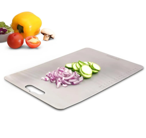Tabla de Cortar de Acero Inoxidable para Encimera, Tamaño Mediano, Apta para Lavavajillas, Accesorios de Cocina, Mejor Calidad y Precio Bajo - Product Image 1