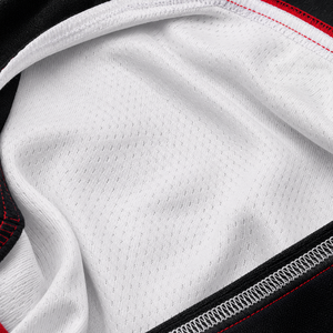 Maillot Panthers 27 pour homme, noir, rouge, blanc, col en V, manches courtes, évacuation de l'humidité, vêtements de football américain, maille polyester - Product Image 6