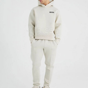 Survêtements décontractés pour hommes, hiver, à capuche, amples, en coton mélangé doux, légers, séchage rapide, respirants, ensemble deux pièces, fitness, jogging - Product Image 2