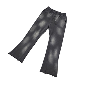2026 Wholesale Custom Oversized Flare <b>Hip</b> Hop Casual Cotton Color Men Flare Pants Factory Manufacture - Product Image 3