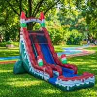 Toboggan aquatique gonflable professionnel de 6 m pour piscine, château gonflable, certifié CE, garantie 3 ans, usage commercial
