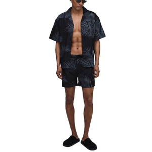 Ensemble d'été tendance pour homme en coton, t-shirt imprimé à col rond et short, tenue décontractée légère, streetwear, tenue de sport - Product Image 6