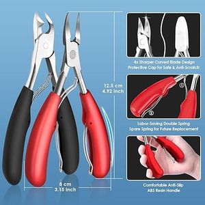 Coupe-ongles professionnels robustes pour podologues, kit d'outils de manucure et pédicure pour hommes et seniors - Product Image 2