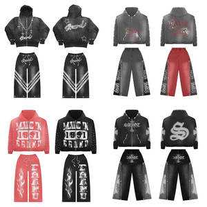 Custom 100% Cotton Fleece <b>Tracksuits</b> for Streetwear Brands Heavyweight Unisex Hoodie and Jogger Set for Bulk Logo Printing - Product Image 3