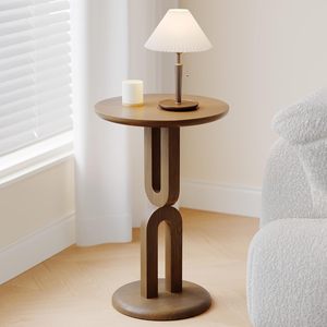Solid Wood End Table with Sturdy <b>U</b>-Shaped Legs, Modern Side Table for <b>Living</b> Room & Bedroom, Natural Ash Wood, Easy Assembly - Product Image 4