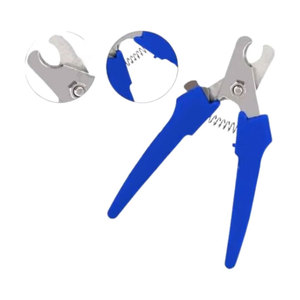Coupe-ongles pour chat en acier inoxydable avec poignée bleue, outil de toilettage manuel pour animaux de compagnie, pour une coupe sûre des griffes du chat, conforme à la norme de sécurité MOL - Product Image 2