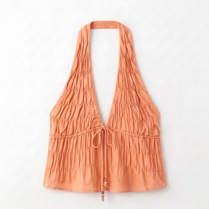Tops de Tirantes Personalizados Transpirables de Poliéster 100% Tejido con Espalda Hueca y Cordones para Mujer, Estilo Casual de Verano - Product Image 4