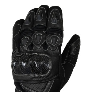 Guantes de moto de invierno de dedo completo para hombre Guantes de montar largos hechos de fibra de carbono y cuero con bajo MOQ - Product Image 4