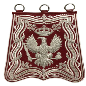 Écusson brodé en velours de soie, forme bouclier, emblème 3D à coudre, style sabelière napoléonienne française - Product Image 5