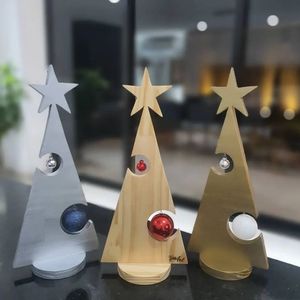 Árbol de Navidad Artesanal de Madera y MDF para Decoración Navideña del Hogar, Elegante Adorno Navideño - Product Image 2