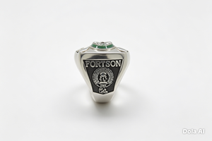 Bague de championnat personnalisée en acier inoxydable Georgia Bulldogs avec émail vert, design moderne, pierres CZ - Cadeau pour hommes et femmes - Product Image 2
