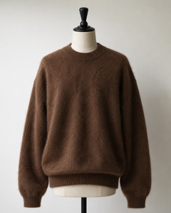 Pull d'hiver vintage rayé unisexe en mélange de mohair de luxe, anti-plis, doux et moelleux, prix de gros OEM - Product Image 3