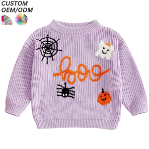 Pull-over en tricot chaud pour garçons, personnalisé, écologique, respirant, anti-rétrécissement, mélange polyester/coton, hiver, OEM ODM, vente en gros - Product Image 4