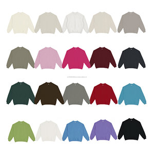 Sudadera de cuello redondo de gran tamaño 430G para hombre al por mayor, sudaderas con hombros caídos, sudaderas con estampado de hojaldre, sudaderas con capucha para hombre - Product Image 2