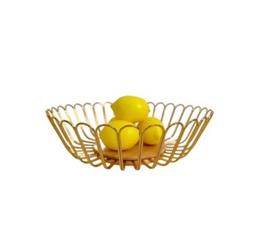 Premium PVD Coated Stainless Steel Fruit Bowl Modern Gold Wire <b>Basket</b> for Kitchen Dining <b>Table</b> Home Decor Elegant Storage Rack - Product Image 3