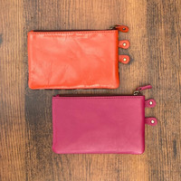 Dompet koin kulit bulu hewan kerajinan tangan asli gaya Barat baru dan dompet koin lucu kecil dan kantong koin untuk wanita