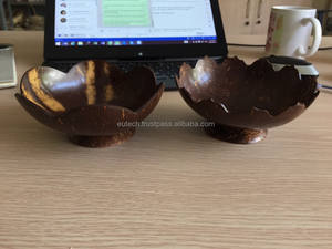 Tazón de cáscara de coco pulido ecológico 100%, artesanía de Vietnam para uso doméstico para ensalada de frutas, fideos y arroz, artesanías naturales - Product Image 5