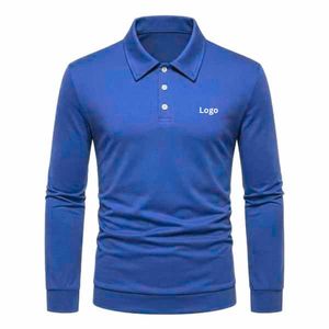 Camiseta Polo de Manga Larga para Hombre, 100% Algodón de Alta Calidad, Tejido de Punto, Transpirable, de Secado Rápido, con Botones, Diseño Personalizado - Product Image 5