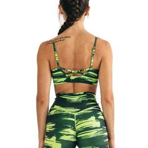 Women's High Impact Yoga Fitness <b>Bra</b> & Short Wholesale Hot <b>Sexy</b> Sublimation Print Adjustable Breathable Lightweight - Product Image 2