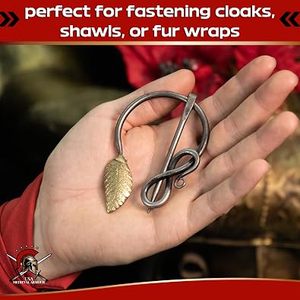 Broche Fibule Médiévale Viking et Celtique Forgée à la Main pour Costumes, Reconstitutions Historiques, Cosplay et OEM Personnalisable - Product Image 4