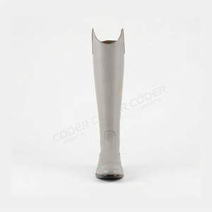 รองเท้าขี่ม้า CODER SPORTS หนังแท้ ผลิตในปากีสถาน คุณภาพพรีเมียม หนังสีเทา รองเท้าทรงยาว - Product Image 2