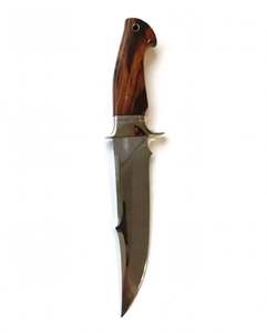 Couteau utilitaire à lame fixe artisanal Iron Crown Forge, en acier inoxydable à haute teneur en carbone, manche en bois de rose, double lame - Product Image 5