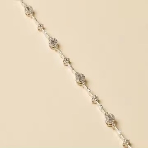 Trendy Gold Plated Moissanite Chain <b>Bracelet</b> with <b>Charm</b> Details in 925 <b>Silver</b> <b>for</b> Party and Fashion Lovers Gifting - Product Image 4