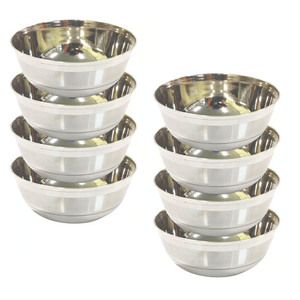 Premium Hammered Stainless <b>Steel</b> <b>Bowl</b> Set Durable Rust Resistant Modern Design for Dining - Product Image 5
