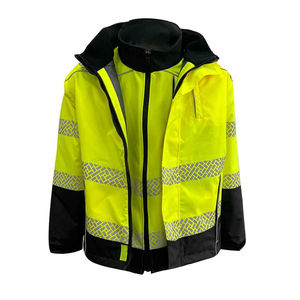 เสื้อกั๊กนิรภัยสำหรับฤดูหนาว ANSI Class 2 ผ้าไหมกันน้ำ ระบายอากาศได้ดี สำหรับกิจกรรมกลางแจ้ง สะท้อนแสง มองเห็นได้ชัด สีชมพู - Product Image 5