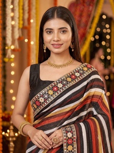Most Selling Vichitra Silk Digital Print Saree For Women Premium Traditional Wear Stylish Designer Saree For Wedding Festive - Product Image 4