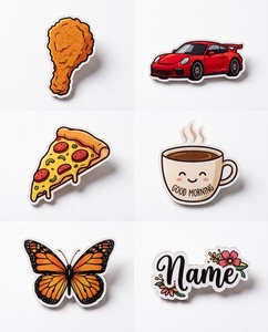Modern Attractive Wholesale Personalized Custom Logo 4C CMYK Offset <b>Printed</b> for Acrylic Pin Badges Artfulcosmos - Product Image 1