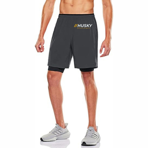 Shorts de Compresión Unisex de Nailon y Spandex, Cintura Alta Elástica, Bolsillo Oculto, Logotipo Personalizado, Secado Rápido, Ligeros, Transpirables, hasta la Rodilla - Product Image 3