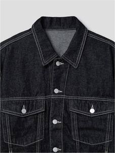 Chaqueta de Mezclilla Oscura para Hombre, Estilo Casual, Cuello Camisero, Cierre de Botón, Corte Regular, Material de Algodón, para Otoño - Product Image 3