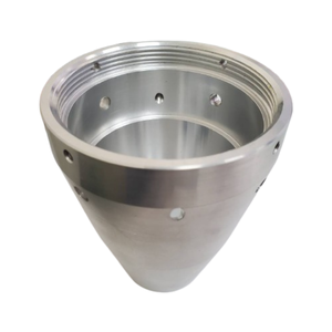 Carcasa de aluminio cónica CNC personalizada, tapa/Adaptador de extremo roscado de precisión, sistemas de detección de líquidos industriales, servicios de mecanizado - Product Image 2