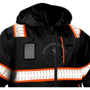 Security Multiple Size Reflective Safety Coat Men's High Visibility <b>Construction</b> <b>Work</b> <b>Jackets</b> Custom Made Customized Hot Sale - Product Image 2