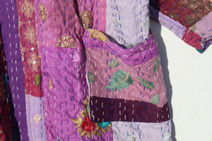 Kimono indio hecho a mano de algodón kantha para mujer y hombre, elegante ropa de playa, bata de baño estilo japonés con patchwork, regalo para ella. - Product Image 3