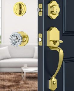 Calzibeno Reversible Single Lever Exterior/Interior <b>Door</b> <b>Handle</b> Zinc Satin Nickel Front No Lock Lower Half Grip - Product Image 3