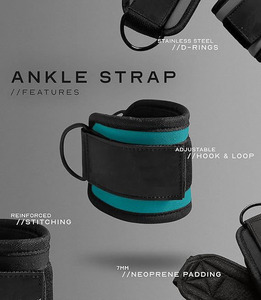 Custom Logo Premium Fitness Ankle Strap Comfortable Secure-Fit <b>Athletic</b> <b>Support</b> for Strength Training & Active Performance - Product Image 6