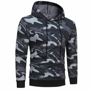 Sweat à capuche en molleton de coton mélangé à imprimé camouflage hivernal, couleur personnalisée, sublimation élégante, faible MOQ, vente en ligne - Product Image 1