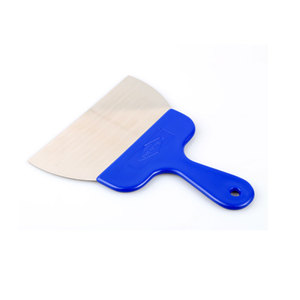 Food Grade Stainless Steel Wide Blade Rust-Resistant Chocolate Pastry Scraper S 16.5cm Blue Handle Tempering Cake Decorating - Product Image 2