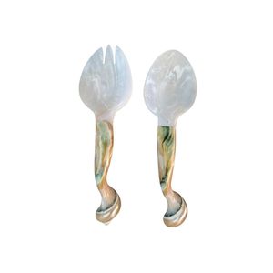 Cuchara Ecológica de Concha Natural Pulida a Mano, Cuchara de Nácar para Caviar, Postres y Uso en la Cocina, Tenedor para Servir Ensaladas - Product Image 1