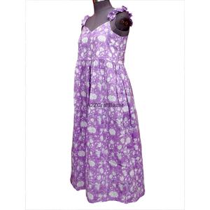 Vestido Maxi Ajustado con Estampado Floral Ecológico, Vestido Casual de Verano para Mujer, 100% Algodón, Cuello en V, Corte Regular, Transpirable - Product Image 6
