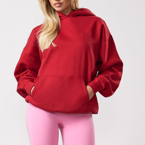 Wholesale Women's <b>Jumper</b> Custom Logo Hot Girl Women Clothing Crop Top Long Sleeve Plain Blank Cropped Thick Cotton Hoodies - Product Image 1