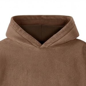 New Sale Custom Logo Women's Hooded Sweatshirt Solid Color Full Sleeve Knitted Fleece Casual Autumn Breathable Pocket Design - Product Image 6
