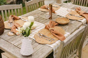 NUEVO Mantel Individual Ovalado de Ratán Tejido a Mano por Artesanos Vietnamitas, Decoración de Mesa para Comedor, Cocina, Cafetería, Restaurante, Interior - Product Image 4