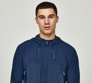 <b>Mens</b> Winter <b>Thin</b> Lightweight Windproof Softshell <b>Jacket</b> Zip-Up Hooded Outdoor Coat with Pockets for Running Travel - Product Image 6