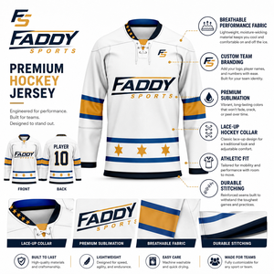 Maillot de hockey sur glace sublimé professionnel personnalisé, respirant, uniforme de sport d'équipe, col à lacets, broderie, chemises d'entraînement - Product Image 5
